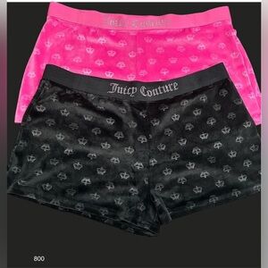 *new* Juicy Couture Women's Pink and Black Velour Shorts